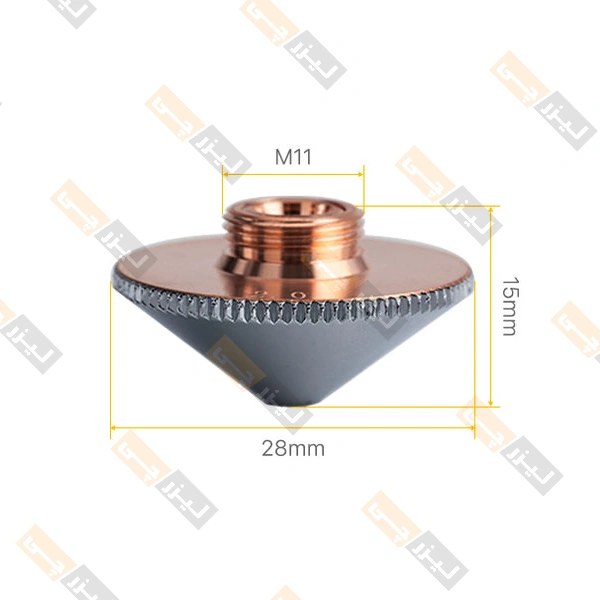 نازل برش فایبر دو لایه لیزر تایپ A مدل D28