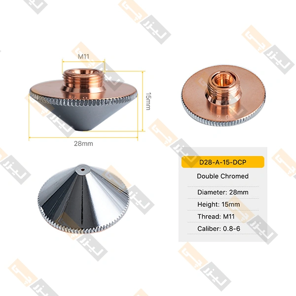نازل برش فایبر دو لایه لیزر تایپ A مدل D28